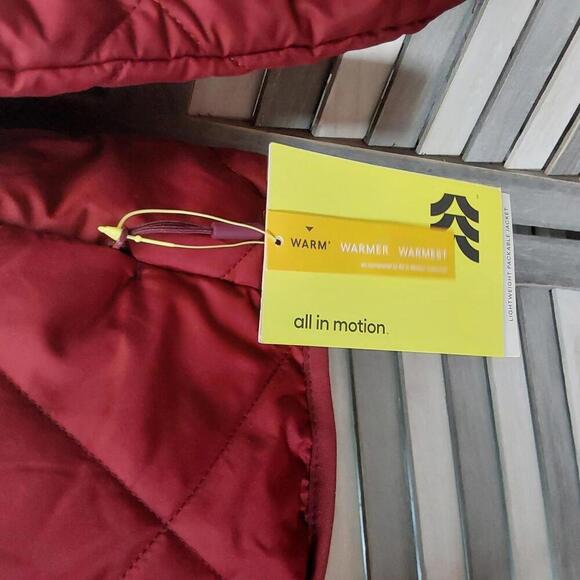 Red Padded Hooded Jacket | All In Motion | S - Picture 6 of 6